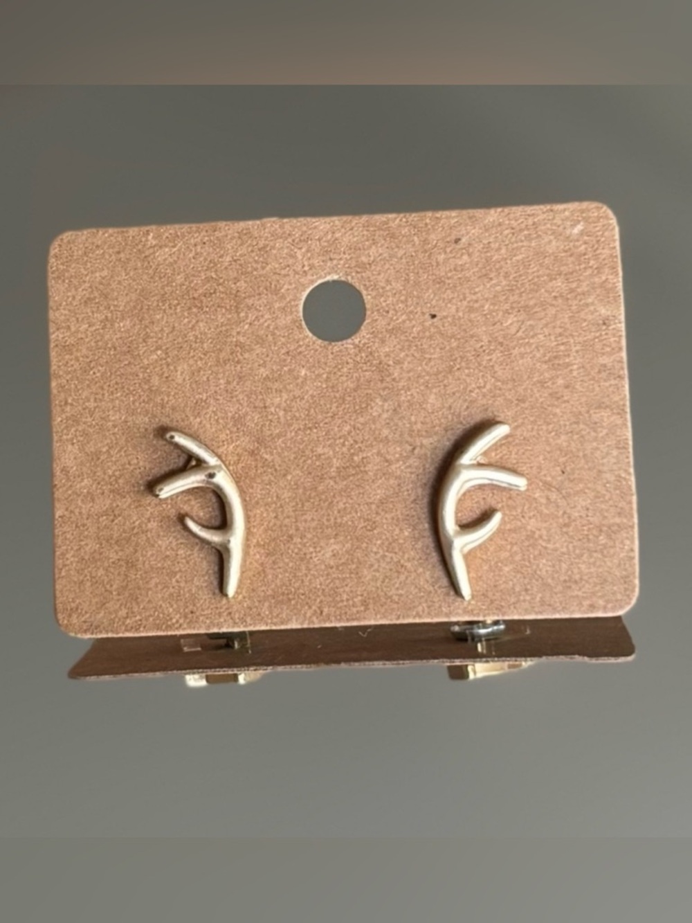 Gold Deer Antler Earrings - Cabincore